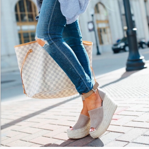 Marc Fisher | Shoes | Marc Fisher New Andela Espadrille Wedge Sandals  Platform Heels Shoes Sz 9 6 | Poshmark